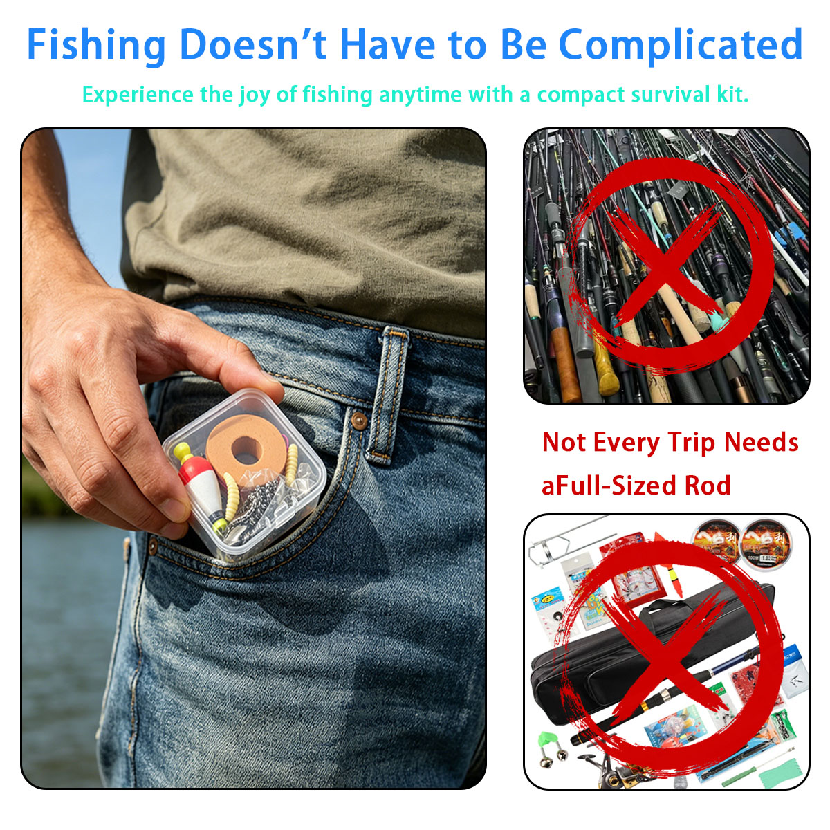 Kit de pêche d'urgence portabl - Fishing Lure Making Kit avis et prix