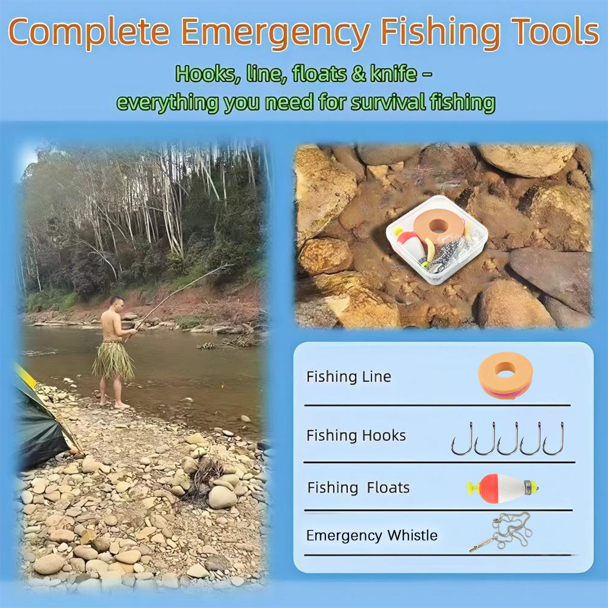 Kit de pêche d'urgence portabl - Fishing Lure Making Kit avis et prix