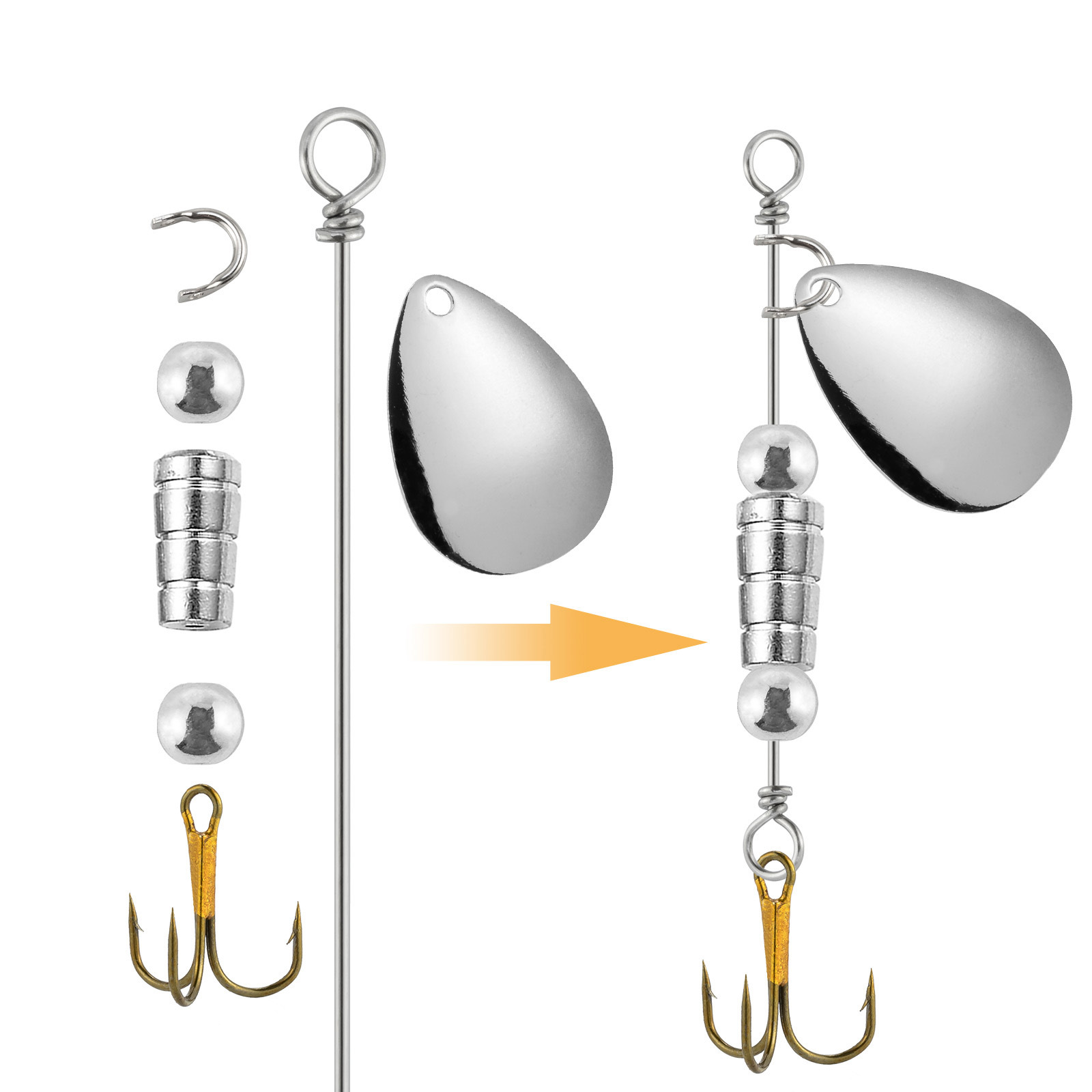 90 pièces de tiges de spinnerb - Fishing Lure Spinner avis et prix